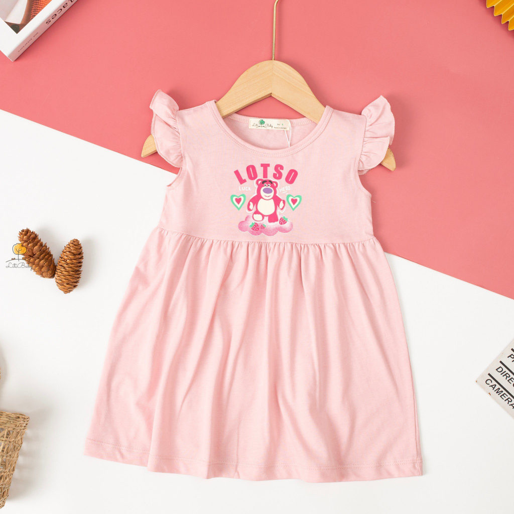Váy cotton  LITIBABY 1-6T  cực xinh . Hàng chính hãng