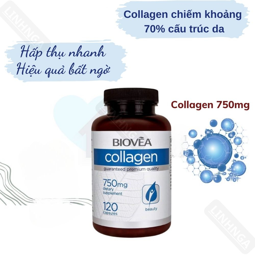 Viên Uống Biovea Collagen 750mg 120 viên - Nội địa Đức