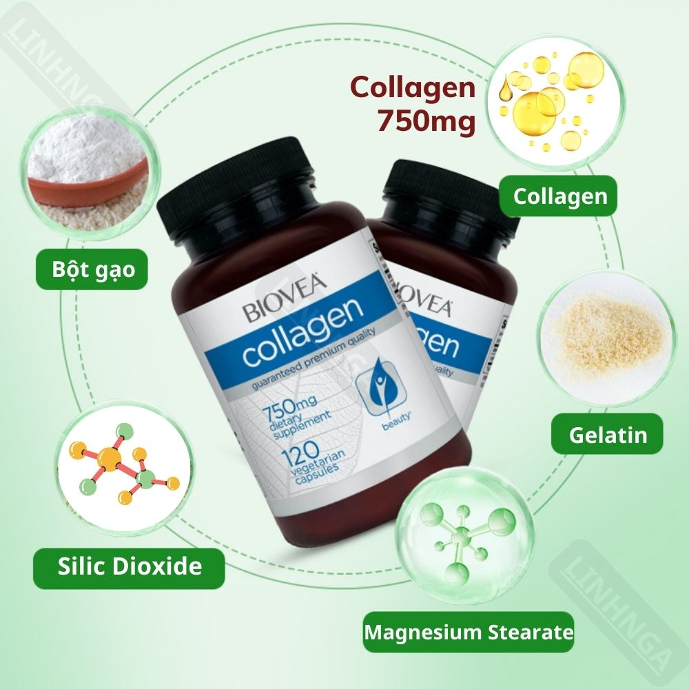 Viên Uống Biovea Collagen 750mg 120 viên - Nội địa Đức