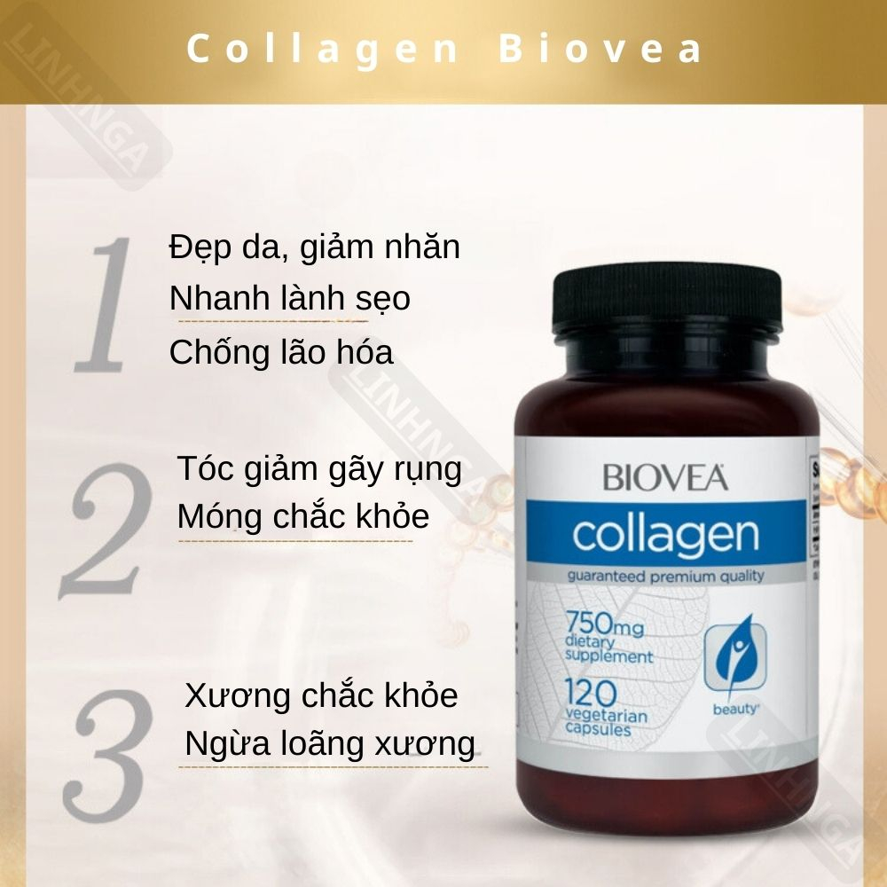 Viên Uống Biovea Collagen 750mg 120 viên - Nội địa Đức