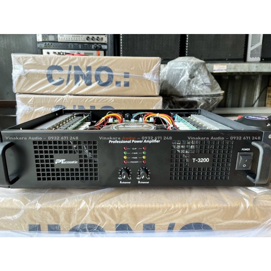 Cục đẩy 2 kênh 32 sò, PT accoutic, 1200w , T-3200