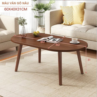 Bàn Ovan 1 tầng dùng làm bàn trà ngồi bệt, bàn cafe, bàn ăn. bàn sofa, bàn phòng khách, bàn làm việc ngồi bệt