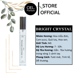 Nước hoa nữ cao cấp CL BRIGHT CRYSTAL Edp 12ml cao cấp chính hãng CIEL Parfum phong cách tươi mát, dễ thương CP23