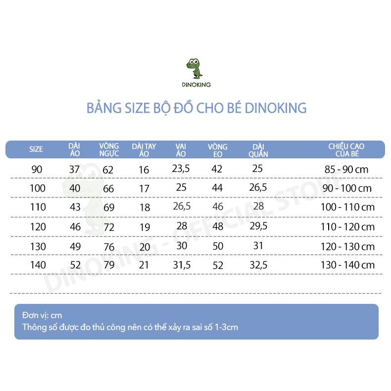 Bộ đồ đi biển bé gái DINOKING Set áo baby doll tay bồng + quần short họa tiết cá tính chất lanh cotton mềm mịn DB36