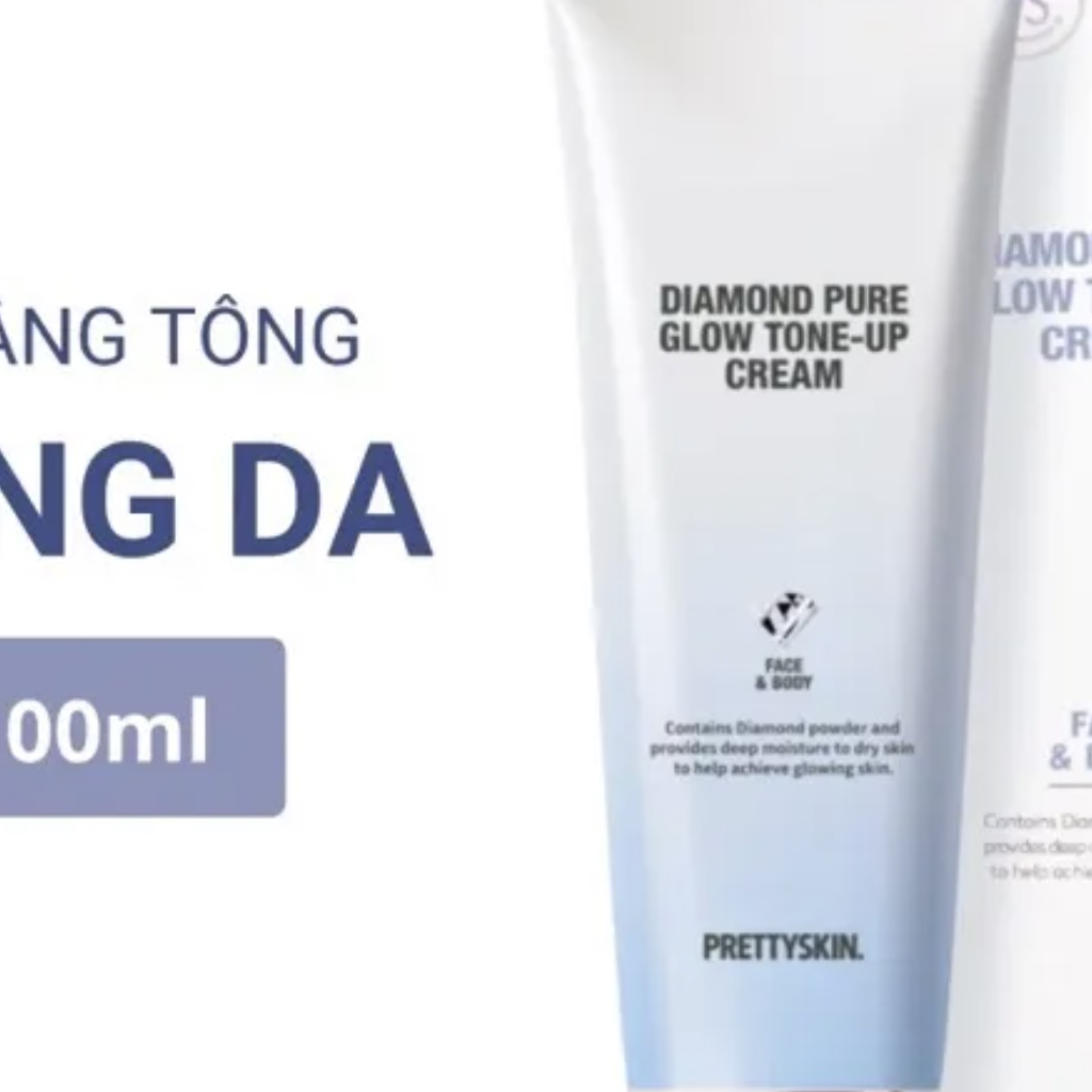 KEM DƯỠNG TRẮNG NÂNG TONE FACE & BODY PRETTY SKIN DIAMOND PURE GLOW TONE-UP CREAM 100ML