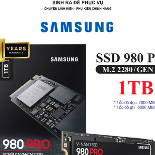 Ssd samsung 980 pro pcie gen 4.0 x4 m.2 nvme v-nand m.2 2280 fullbox - bảo hành 5 năm