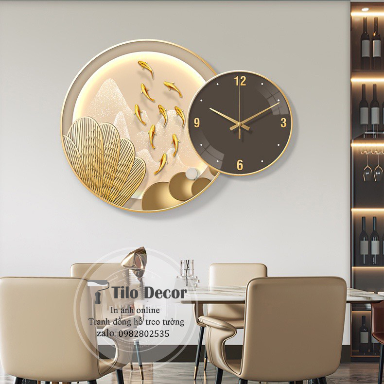 Tranh Treo Tường Đồng Hồ Tráng Gương Hươu Sao vừa Xem Giờ Vừa Trang Trí Nhà Cửa, Cửa Hàng, Làm Quà Tặng