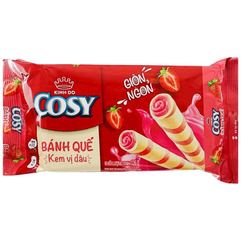 Bánh quế Cosy Kinh Đô gói 126g đủ vị xoài xí muội - dâu - socola - dứa