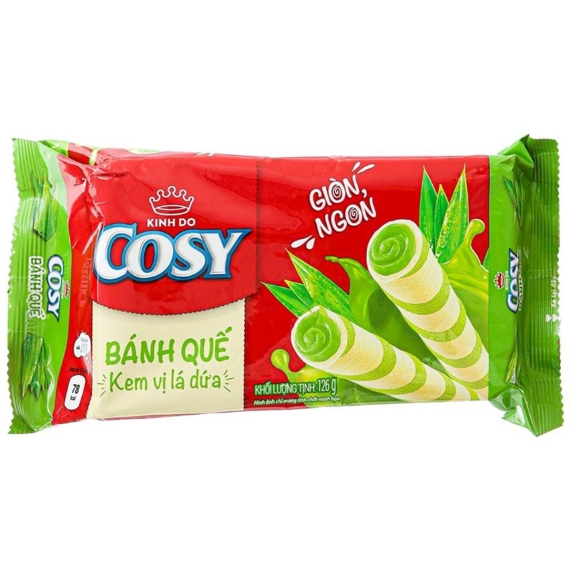 Bánh quế Cosy Kinh Đô gói 126g đủ vị xoài xí muội - dâu - socola - dứa