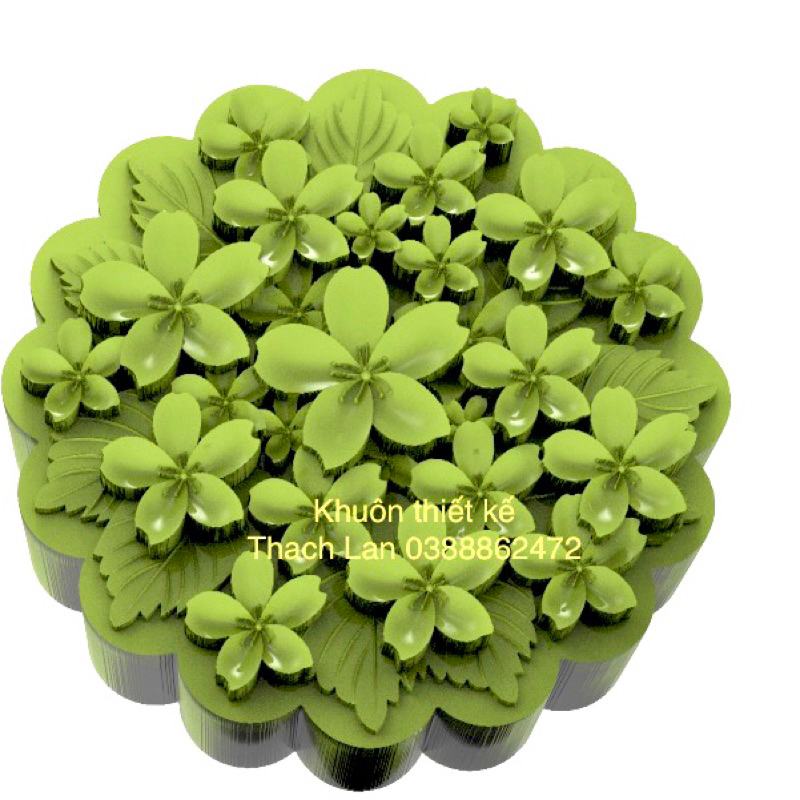 Khuôn lò xo xanh mẫu 2023 đường kính 8cm