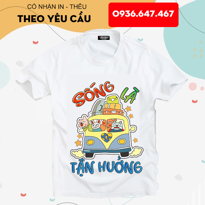 Áo thun team building system, đồng phục đi biển, vải cotton 4 chiều mềm mịn