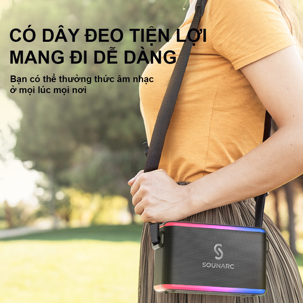 Loa Karaoke Bluetooth 5.3 Sounarc A1 + 2 Micro Không Dây Hát Karaoke, Công Suất 80W, Chống Nước IPX6 - Chính hãng