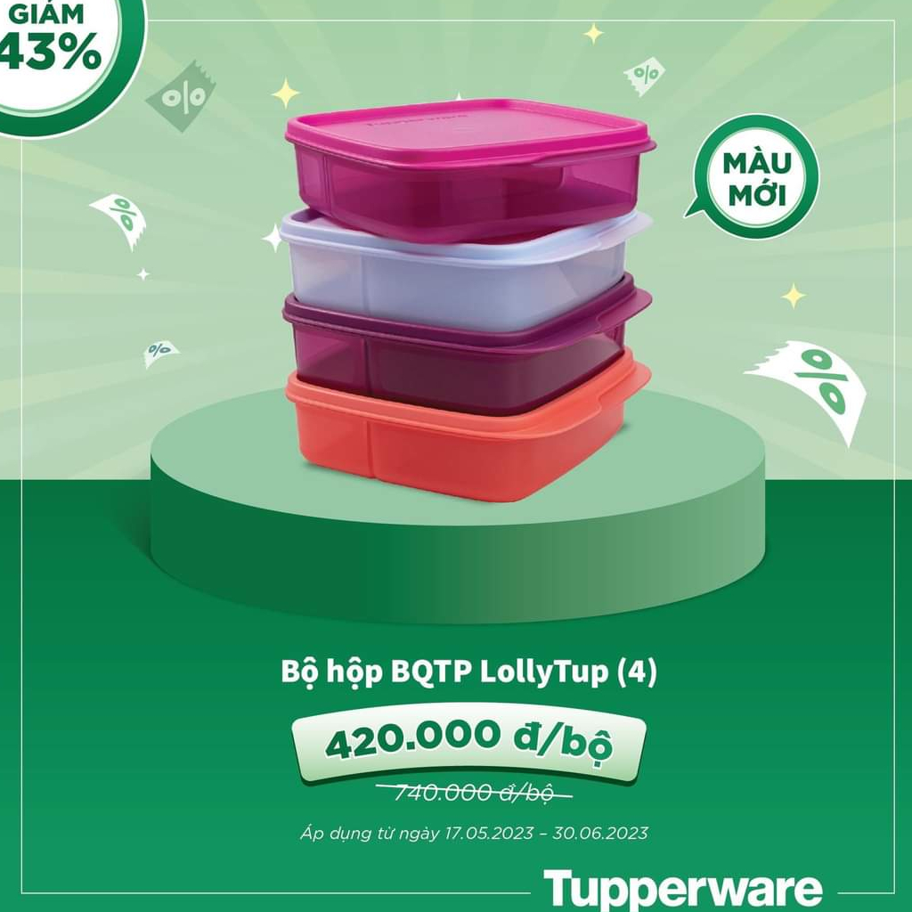 Hộp Cơm Chia Ngăn Lolly Tup - Tupperware