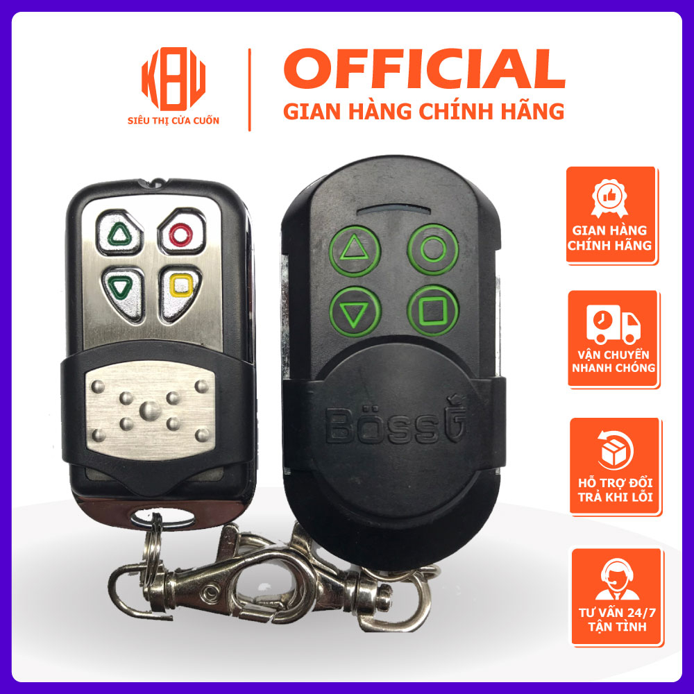 Bộ Điều khiển Khóa Cửa Cuốn BossDoor V1 Vỏ Inox, V2 Đèn Xanh, Thiết Kế Nhỏ Gọn, Chống Xước