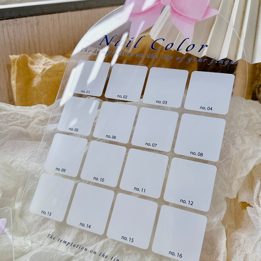 Bảng trưng bày móng mẫu - khung trưng bày móng mẫu - khung mica - Kèm chân sắt