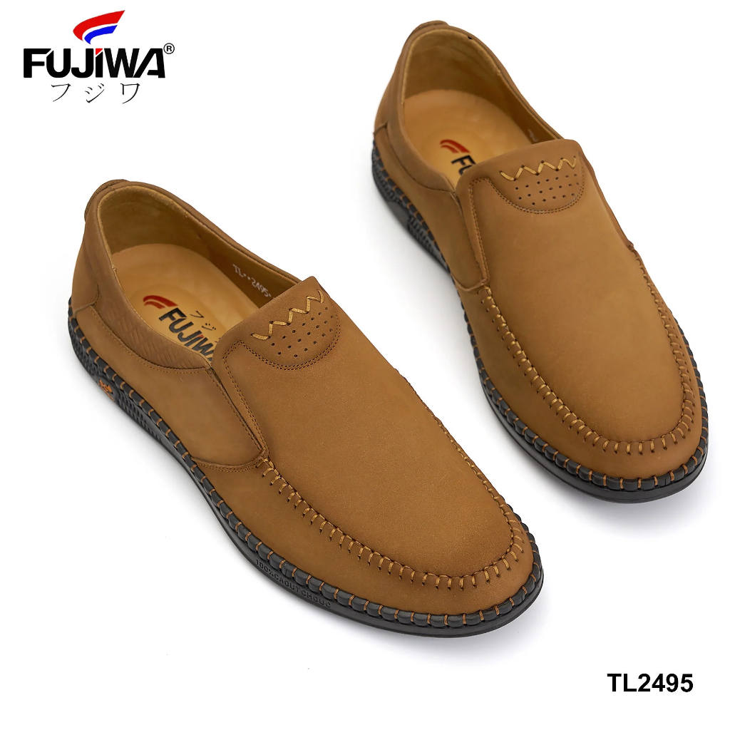 Giày Lười Nam Da Bò FUJIWA - TL2495. Lót Giày Rất Êm Chân. Được Đóng Thủ Công (Handmade). Size: 38, 39, 40, 41, 42, 43