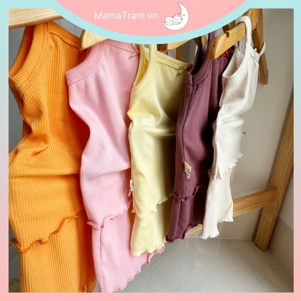 Bộ 2 Dây Bé Gái - Đồ Bộ Mặc Nhà Mùa Hè Cho Bé Gái Sơ Sinh Đến 15Kg