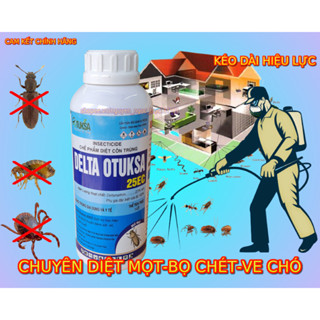   chính hãng  Thuốc diệt côn trùng dân dụng đặc biệt hiệu quả  DELTA OTUKSA 25EC 1 lít  chuyên diệt mọt bò chét ve chó  