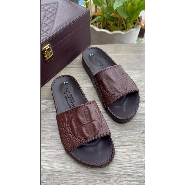 Dép da nam quai ngang đẹp,da mềm,êm,hàng thời trang cao cấp D74