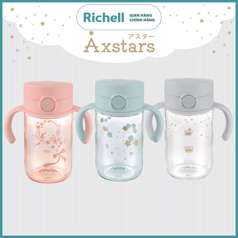 Bình ống hút Axstars Richell cho bé Nhật Bản chính hãng