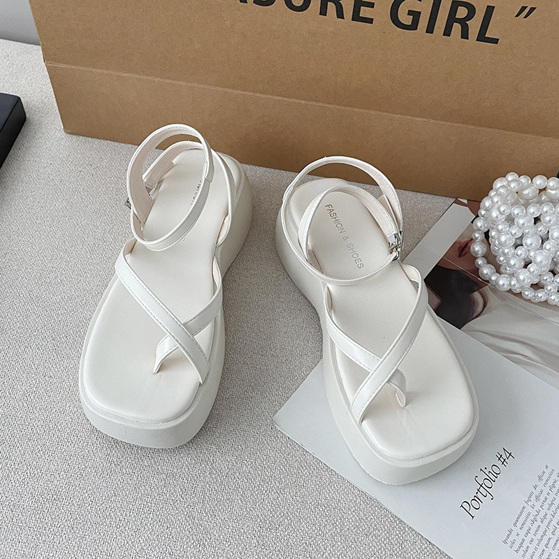 Sandal Quai Hậu Xỏ Ngón Đế Dày 7cm Siêu Mềm Mẫu Mới Hot