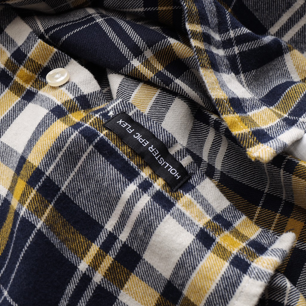 Áo Sơ Mi Nam Caro Flannel Hollister - Hàng Hiệu Xuất Khẩu - Chất Liệu Mềm Mại - Form Slim Fit Tôn Dáng