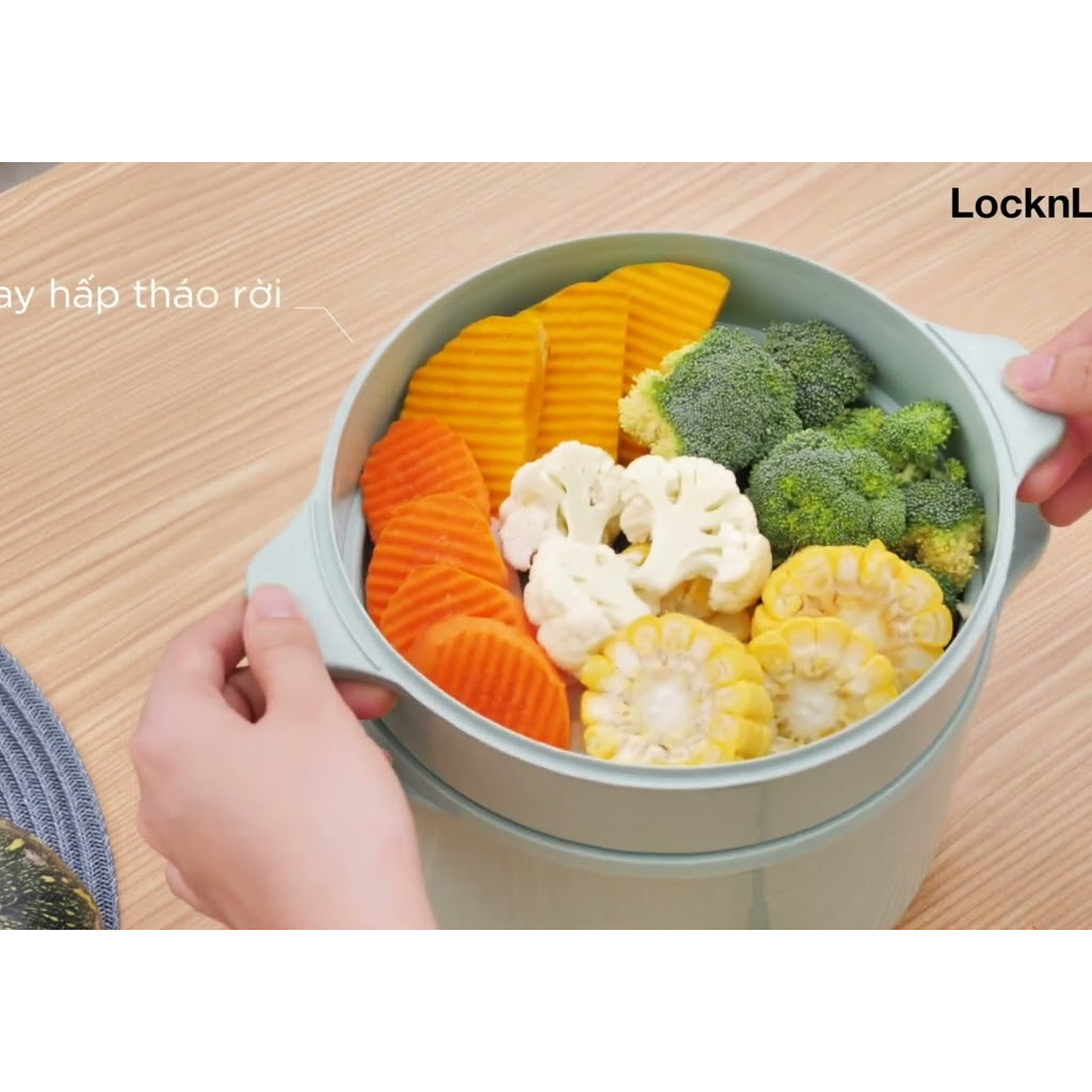 Nồi Điện Đa Năng LocknLock Electric Multi Pot EJP156MIT 220V, 600W, 2L- Màu Mint EJP436IVY 1.5L Màu Trắng - BABYHOPSG