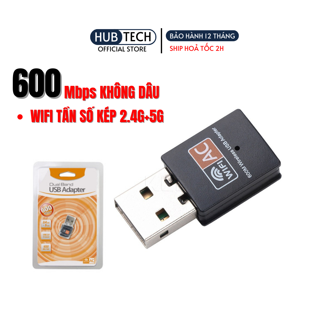 Usb thu wifi 1300 mbps bluetooth 5.0 có dâu giúp kích sóng wifi lên 5Ghz 1300Mbps cho laptop PC máy để bàn
