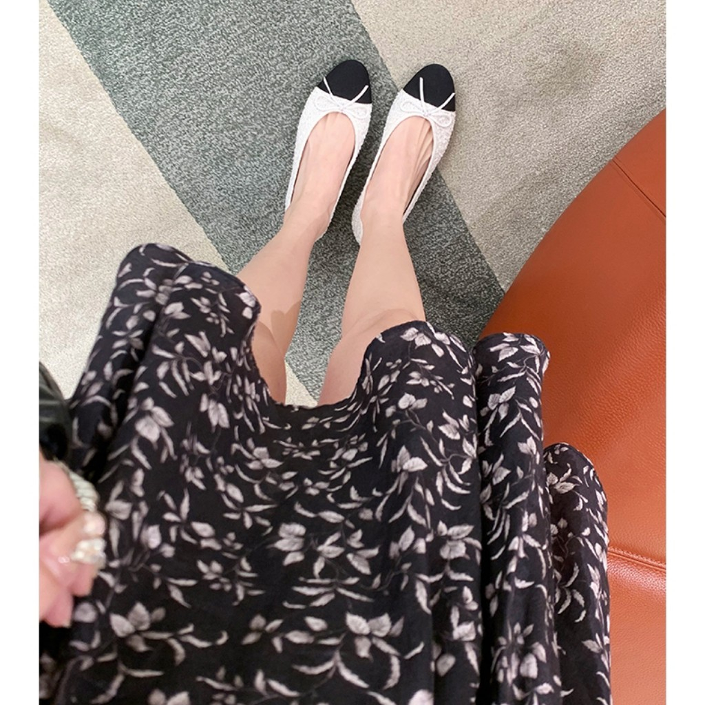 Giày bệt búp bê nữ 2 cm mũi tròn gót vuông vàng xanh bò 2023 BO SHOP