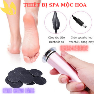 Máy chà gót chân tẩy tế bào chết dụng cụ chà gót chân cho tiệm nail spa và cá nhân- tặng 60 miếng chà gót chân