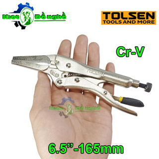 Kìm bấm chết mỏ dài 6.5 inch tolsen 10381 – kìm chết mỏ nhọn 165mm – kiot đồ nghề