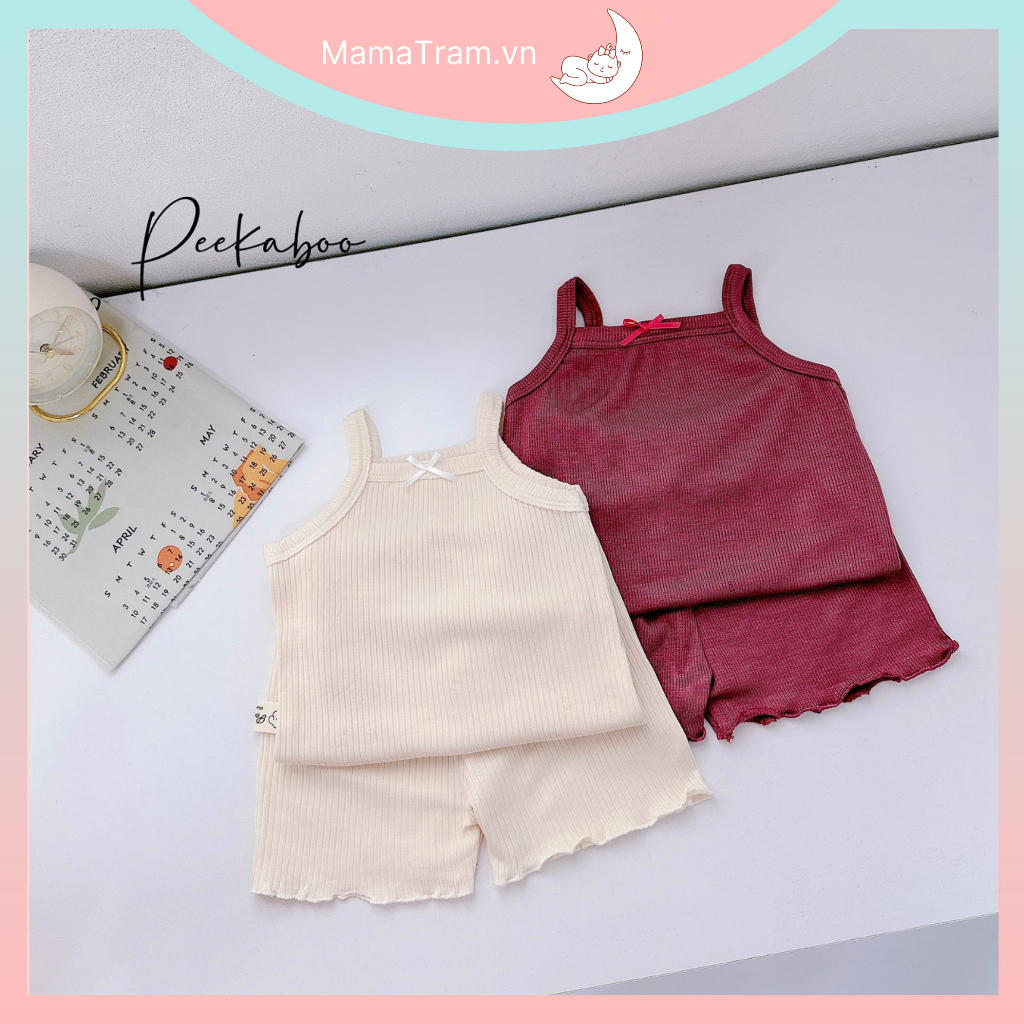Bộ 2 Dây Bé Gái - Đồ Bộ Mặc Nhà Mùa Hè Cho Bé Gái Sơ Sinh Đến 15Kg