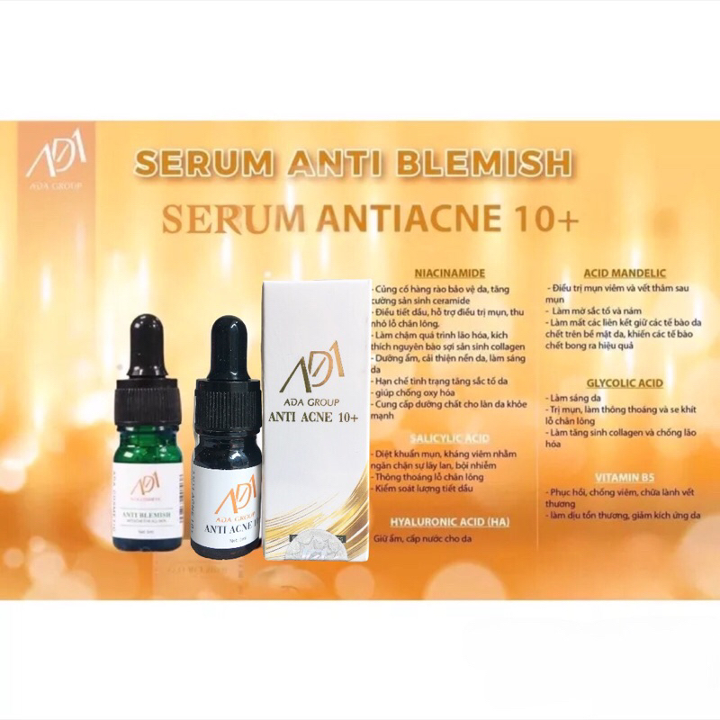 Bộ Đôi Serum mụn ANTI BLEMISH-ANTI ACNE 10+ Giúp bạn Tự Tin Sạch mụn 100%