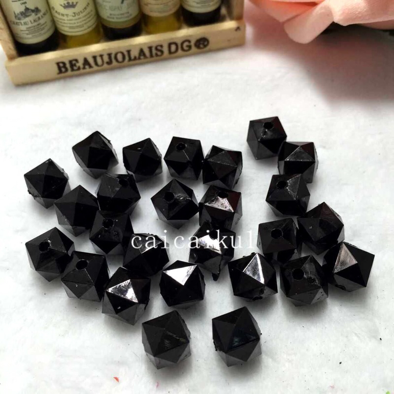 100gr-0,5kg hạt cườm vuông không nhân 10mm nhiều màu sắc