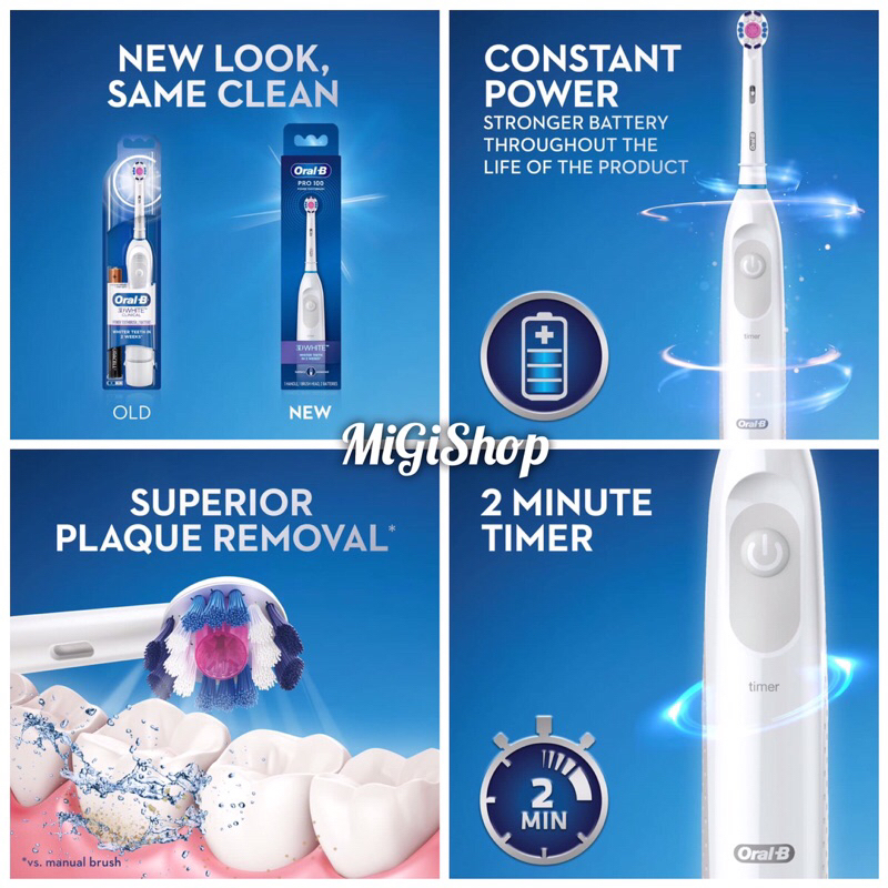 Bàn Chải Pin Oral B Pro 100 Power Toothbrush