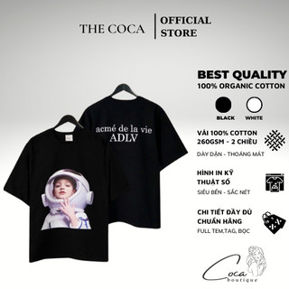 Áo ADLV Baby Astronaut - Chất 100% Cotton 2 chiều chi tiết Chuẩn hãng - Áo thun ADLV nam nữ Tay Lỡ Form Rộng