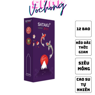 Bao cao su SATAKU Long Shock kéo dài thời gian siêu mỏng hộp 10 cái