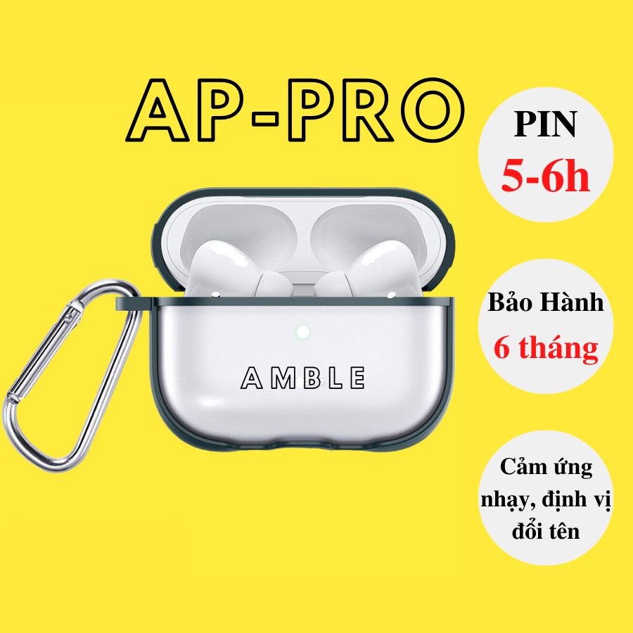 Tai Nghe Bluetooth Ap Pro Âm Thanh Hay Bass Chuẩn Pin 6h, Tai Nghe Không Dây Định Vị Đổi Tên Tự Động Kết Nối