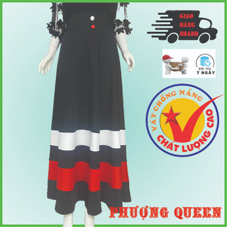 V5 Váy phối màu độc đáo, đẹp. Váy chống nắng thời trang cao cấp Phượng Queen, vải dày chống nắng tốt, che phủ rộng.