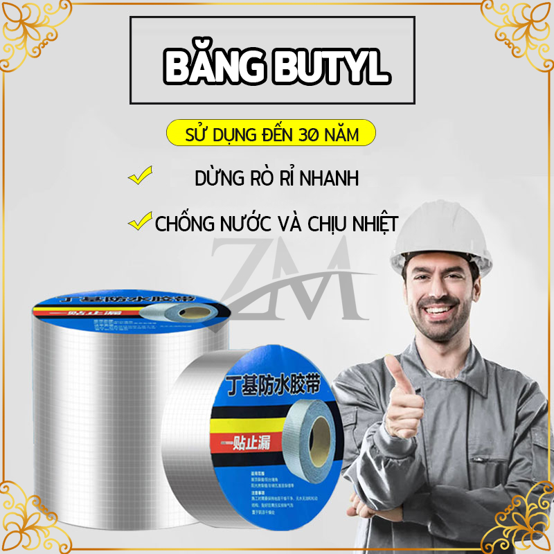 Băng keo chống thấm,chống thấm dột, dán tường, Thấm Nước, Dán Mọi Bề Mặt-dán mái tôn kích thước 5x5m