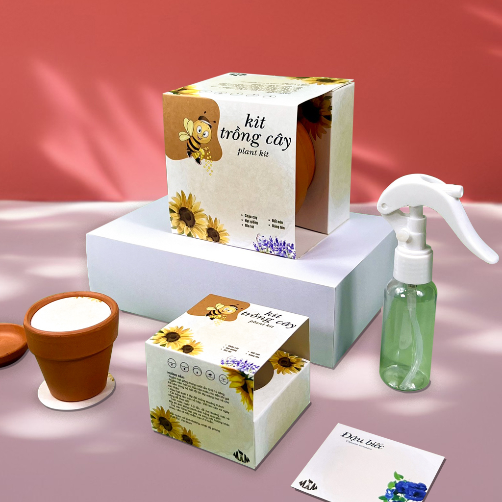 Kit Trồng Cây Mini - Bộ Trồng Cây Hạt Giống Hoa Đậu Biếc | Plant Kit - Butterfly Blue Pea Mầm Xinh
