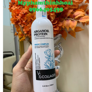 Xịt dưỡng phục hồi tóc hư tổn V76 Collagen Arganoil protein 250ml