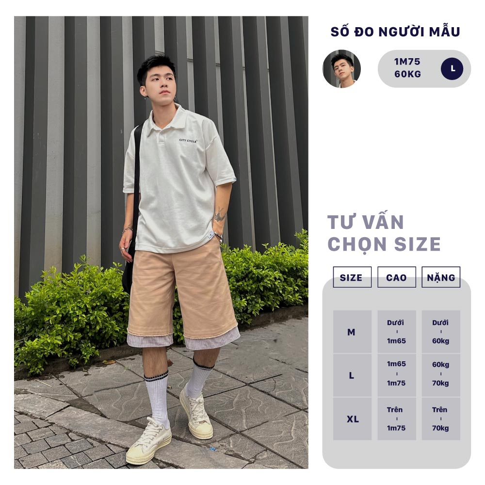 Áo Polo Local Brand Ngắn Tay Lazy City Cycle cotton form rộng nam nữ oversize unisex | BigBuy360 - bigbuy360.vn