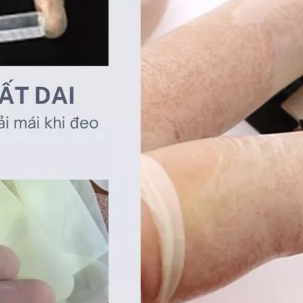 Bao ngón tay cao su không đai, nhám đầu gói 1000 chiếc