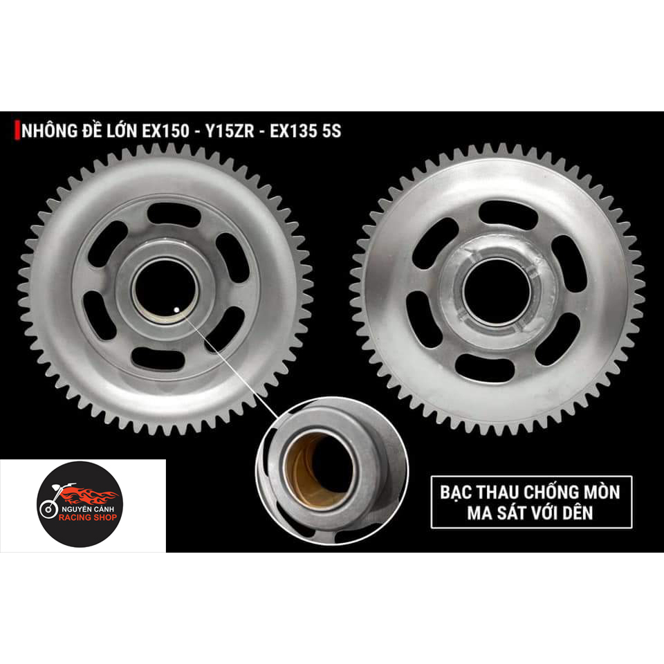Nhông đề lớn exciter 135-exciter150- bạc thau ma sát tốt