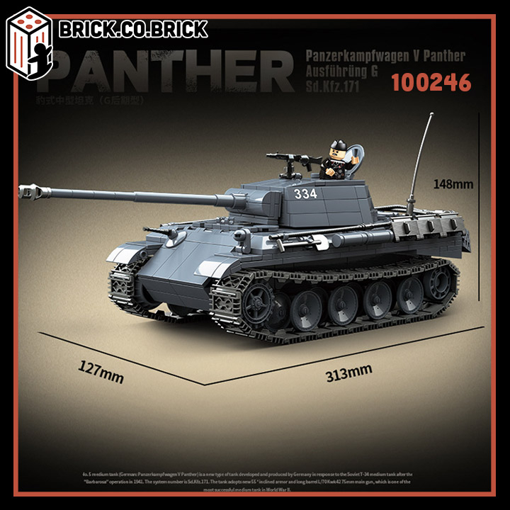 Đồ chơi Lắp ráp Mô hình World War Ii Panther Ausfuhrung G Sd.kfz.171 World War Tank German Panther 100246