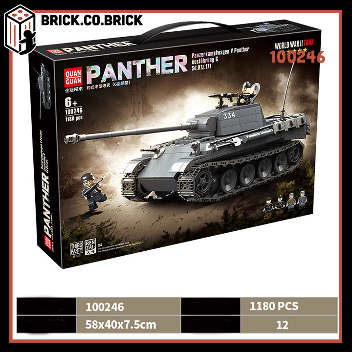 Đồ chơi Lắp ráp Mô hình World War Ii Panther Ausfuhrung G Sd.kfz.171 World War Tank German Panther 100246