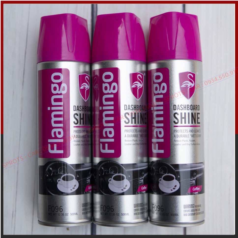 Xịt Dưỡng Bóng Da Và Đồ Nội Thất Oto FLAMINGO F096 - Hương Cà Phê