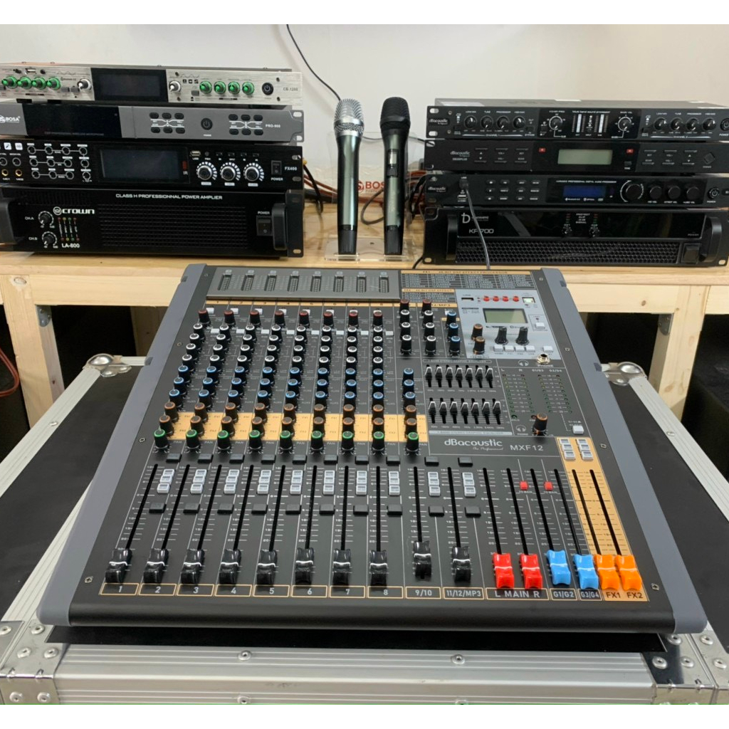 BÀN MIXER DBACOUSTIC MXF12 HÀNG CHÍNH HÃNG- ÂM THANH HAY PHÙ HỢP CHO AE ĐI SHOW