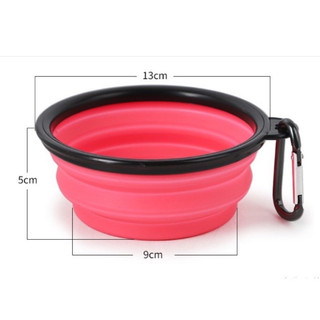 Chén Ăn (Bát ăn) Du Lịch Gấp Gọn Cho Chó Mèo (kèm móc khóa)